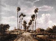 HOBBEMA, Meyndert The Alley at Middelharnis g oil on canvas